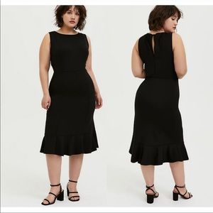 Torrid Black Premium Ponte Trumpet Dress